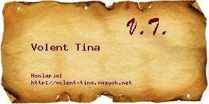 Volent Tina névjegykártya